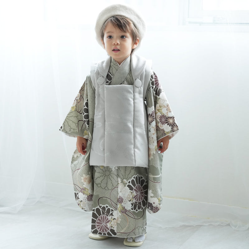 utatane ひよこ商店 七五三 被布 男の子 3歳 着物 - 和服