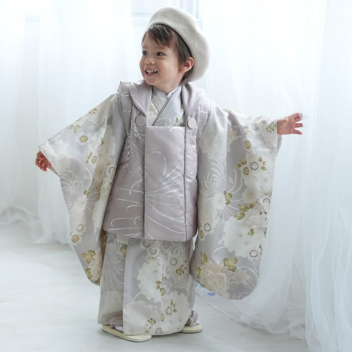 レンタル】七五三 3歳 男の子 ひよこ商店 被布セット 子供 kids