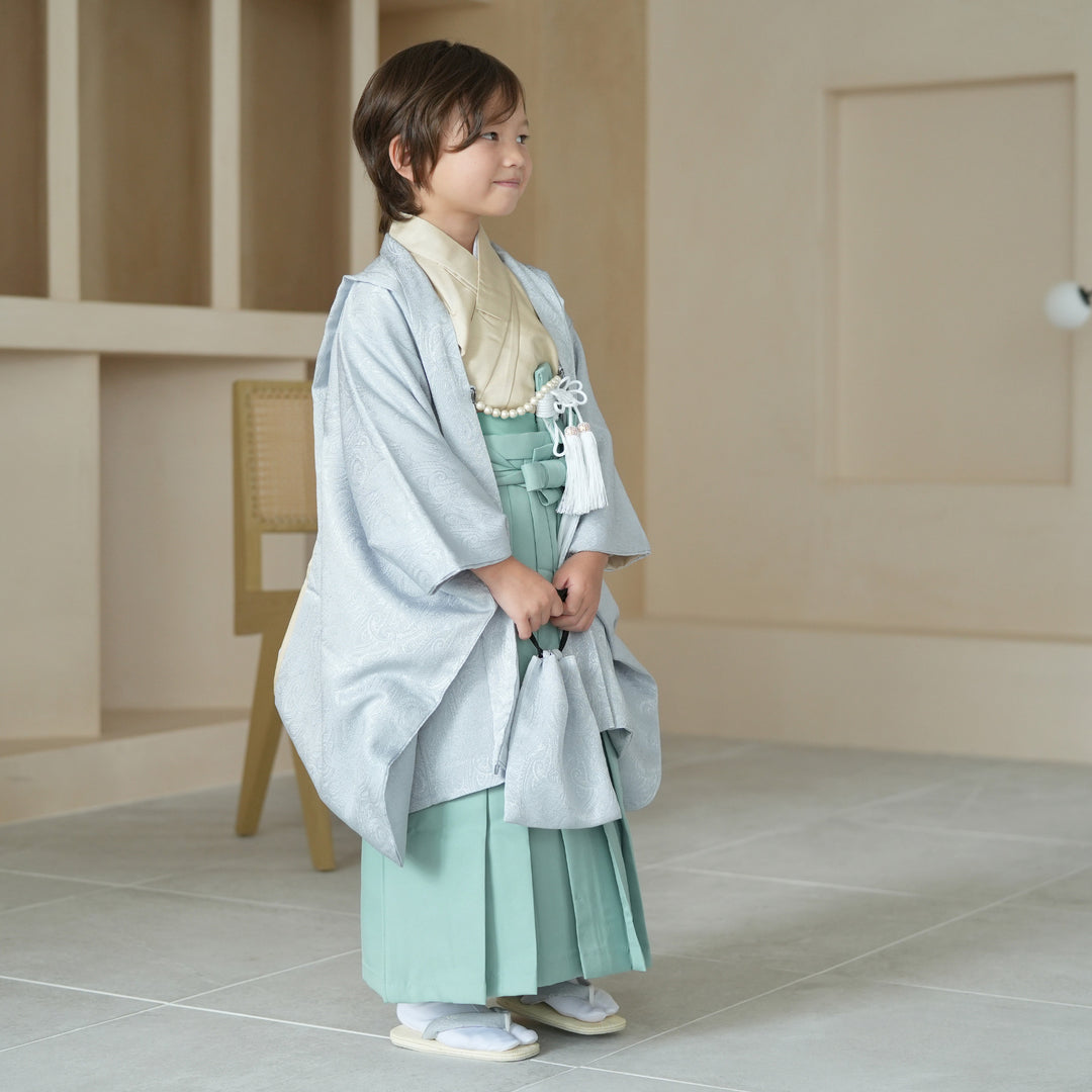 レンタル】七五三 5歳 着物 男の子 かぷり 袴セット 子供 kids 羽織 袴