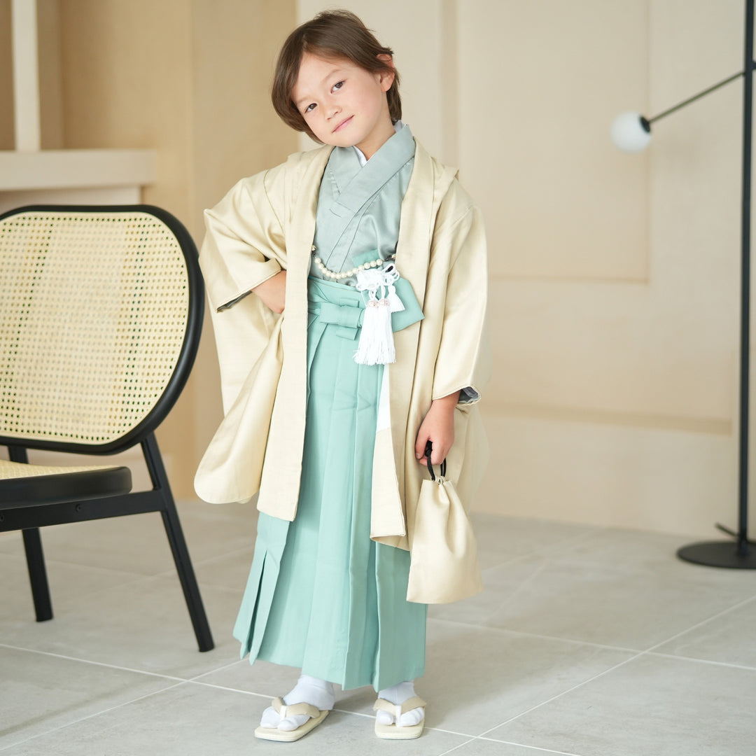 レンタル】七五三 5歳 着物 男の子 かぷり 袴セット 子供 kids 羽織 袴