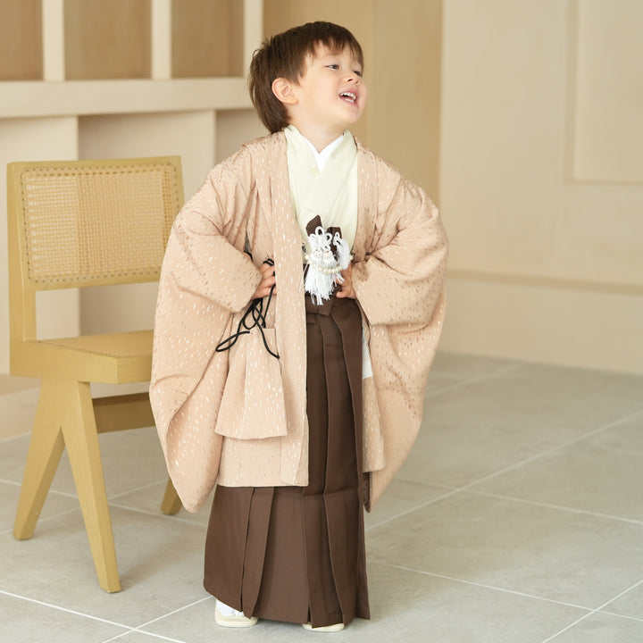 七五三　５歳　着物　かぷり　utatane レンタル】七五三 5歳 着物 男の子 かぷり 袴セット 子供 kids