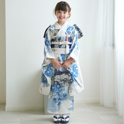 【レンタル】七五三 7歳 女の子 JILLSTUART ジルスチュアート 着物 日本製 作り帯 子供 kids 四つ身 お祝い着 往復送料無料 （1409600500）