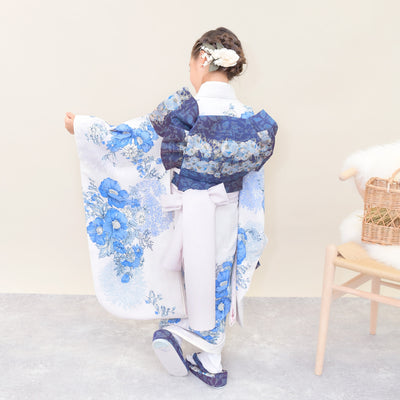 【レンタル】七五三 7歳 女の子 JILLSTUART ジルスチュアート 着物 日本製 作り帯 子供 kids 四つ身 お祝い着 往復送料無料 （1409600500）