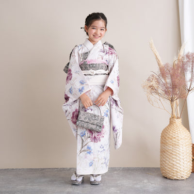【レンタル】七五三 7歳 女の子 JILLSTUART ジルスチュアート 着物 日本製 作り帯 子供 kids 四つ身 お祝い着 往復送料無料 （1409601000）