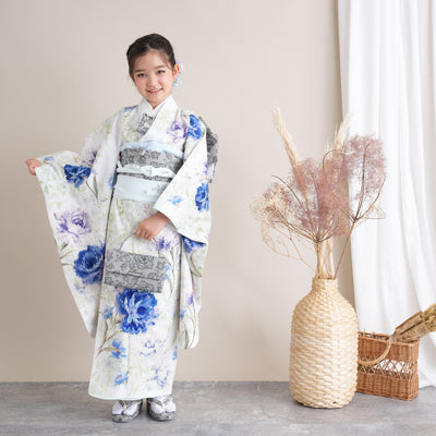 【レンタル】七五三 7歳 女の子 JILLSTUART ジルスチュアート 着物 日本製 作り帯 子供 kids 四つ身 お祝い着 往復送料無料 （1409601100）