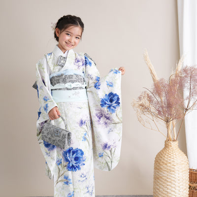 【レンタル】七五三 7歳 女の子 JILLSTUART ジルスチュアート 着物 日本製 作り帯 子供 kids 四つ身 お祝い着 往復送料無料 （1409601100）