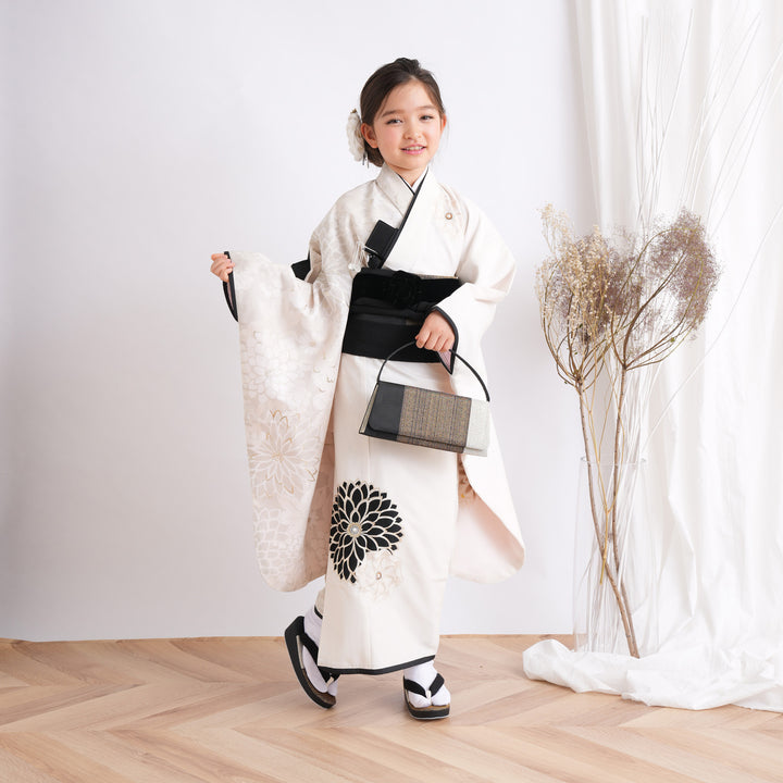 七五三 7歳 女の子 着物 襦袢付き 黒 SEIKO MATSUDA 7歳 七五三 女の子