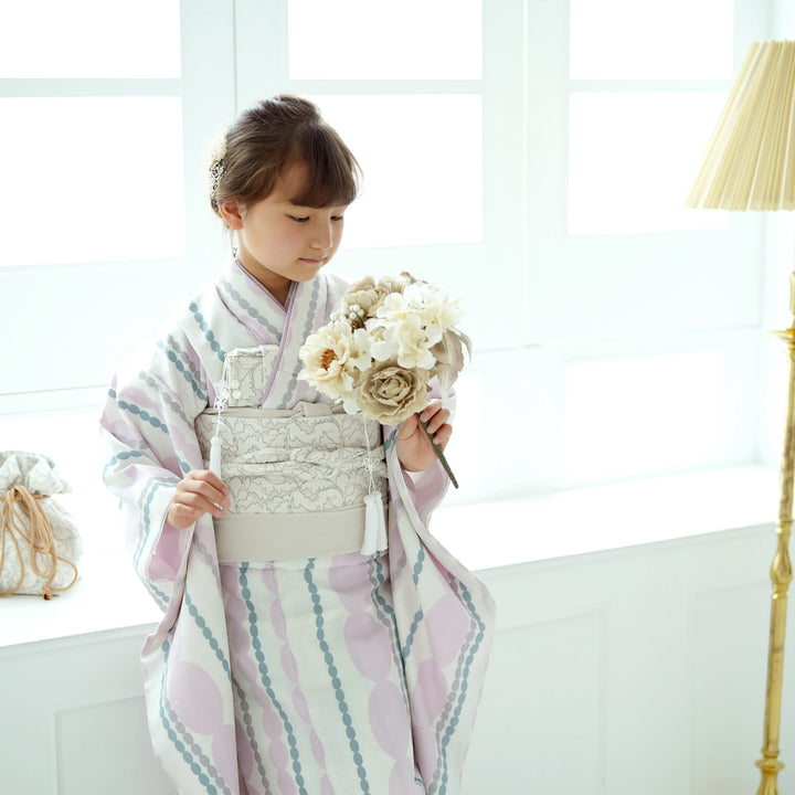 レンタル】七五三 7歳 着物 女の子 ひよこ商店 作り帯 子供 kids
