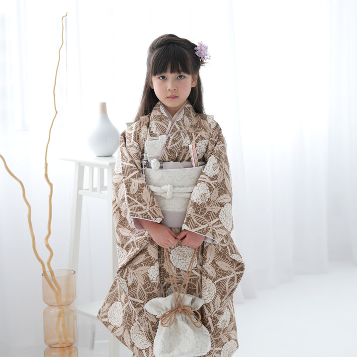 レンタル】七五三 7歳 着物 女の子 ひよこ商店 作り帯 子供 kids