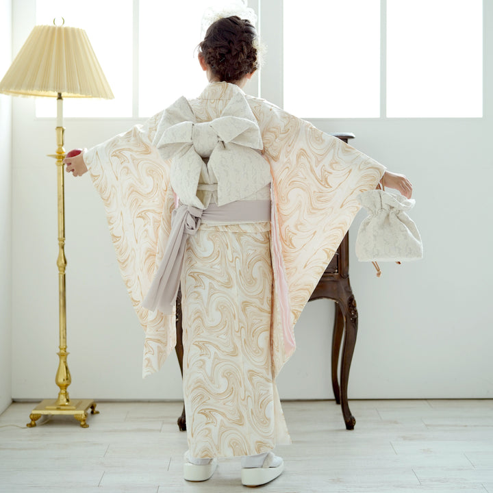 ほぼ未使用★ utatane ひよこ商店 完売品 753着物 レンタル】七五三 7歳 着物 女の子 ひよこ商店 作り帯 子供 kids