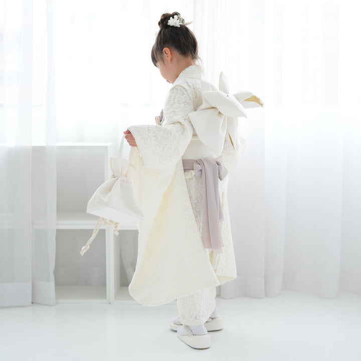 レンタル】七五三 7歳 着物 女の子 utatane レース 作り帯 子供