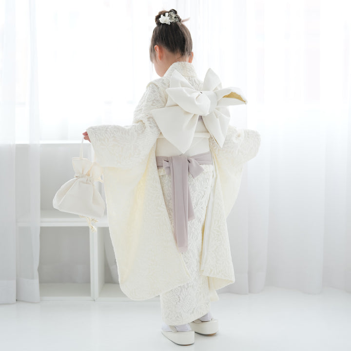 レンタル】七五三 7歳 着物 女の子 utatane レース 作り帯 子供 kids