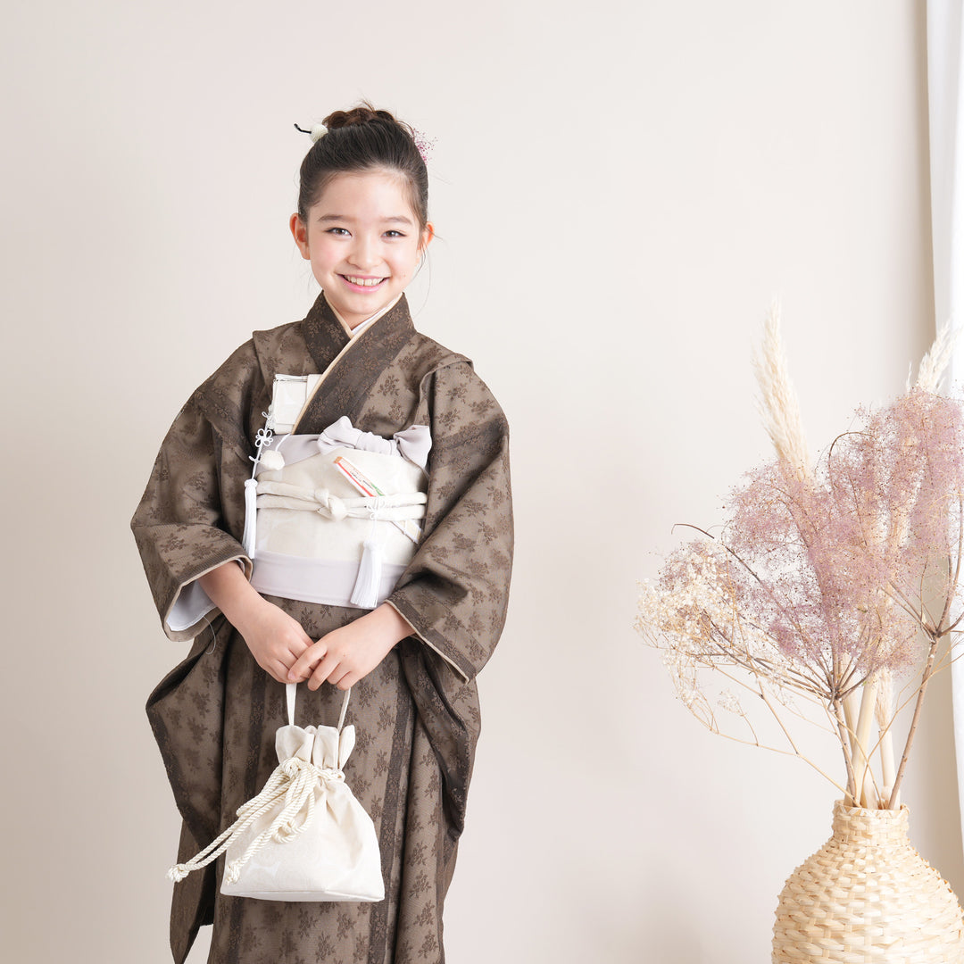 レンタル】七五三 7歳 着物 女の子 utatane レース 作り帯 子供 kids