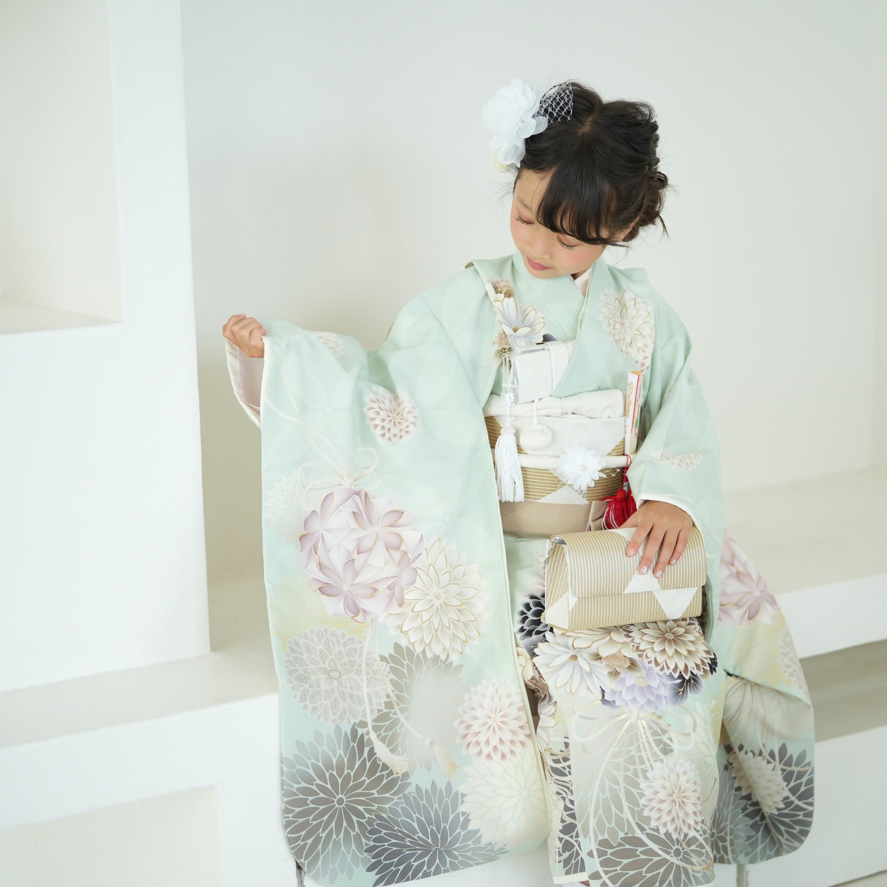 レンタル七五三 7歳 女の子   ジャパンスタイル 着物 日本