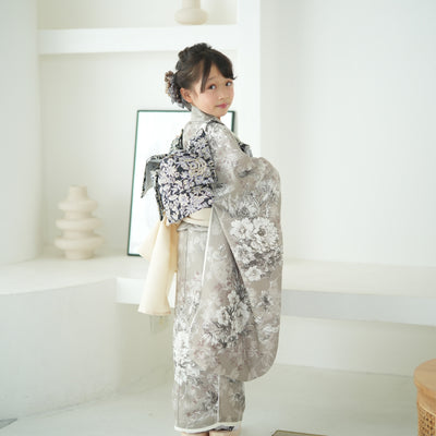 【レンタル】七五三 7歳 女の子 JILLSTUART ジルスチュアート 着物 日本製 作り帯 子供 kids 四つ身 お祝い着 往復送料無料 （1409607500）