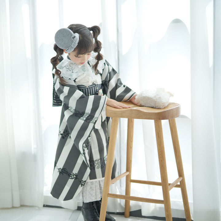 レンタル】七五三 7歳 女の子 シュセット 着物 日本製 作り帯