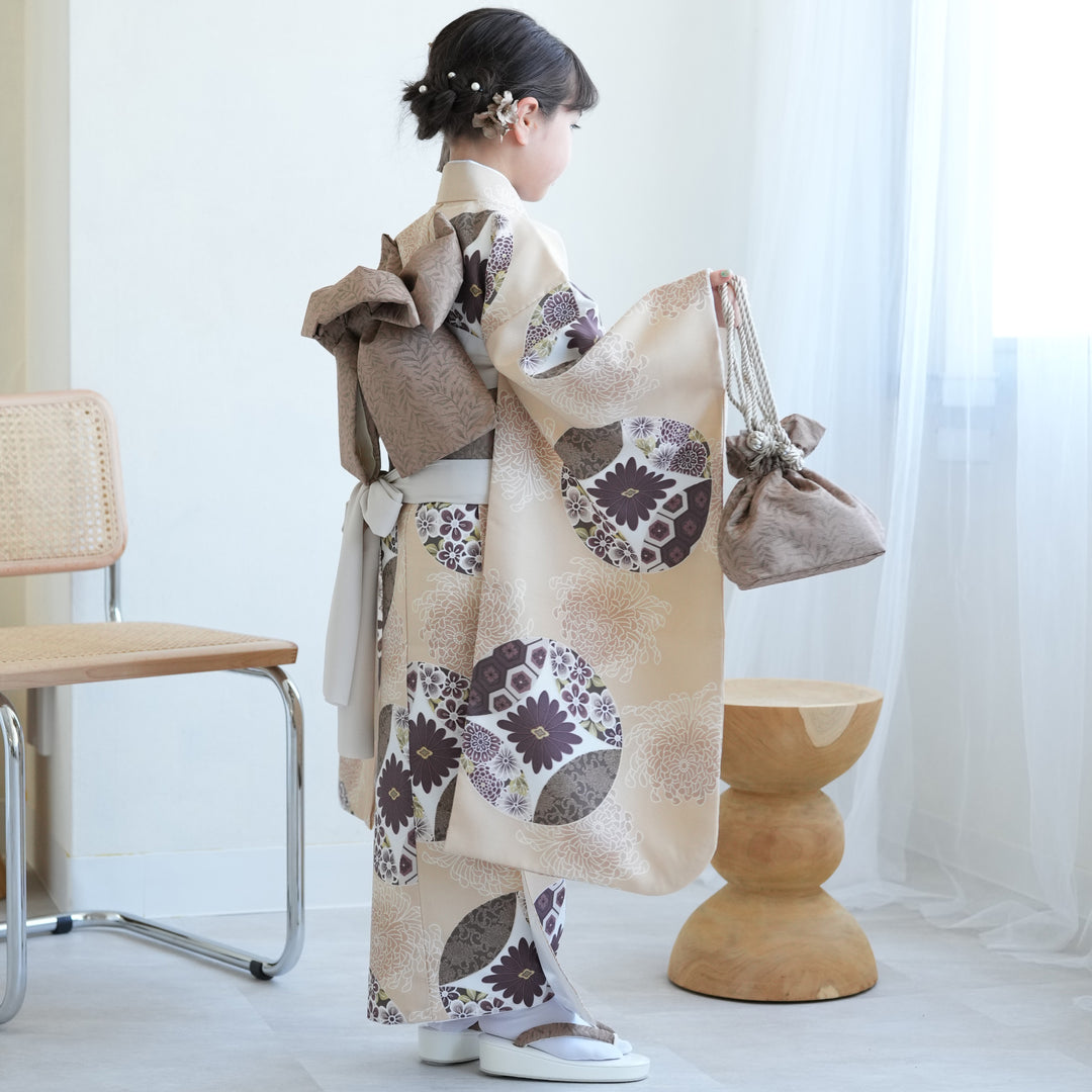 レンタル】七五三 7歳 女の子 ひよこ商店 着物 日本製作り帯