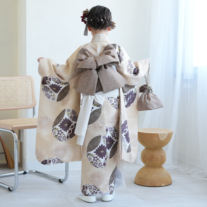 レンタル】七五三 7歳 女の子 ひよこ商店 着物 日本製作り帯