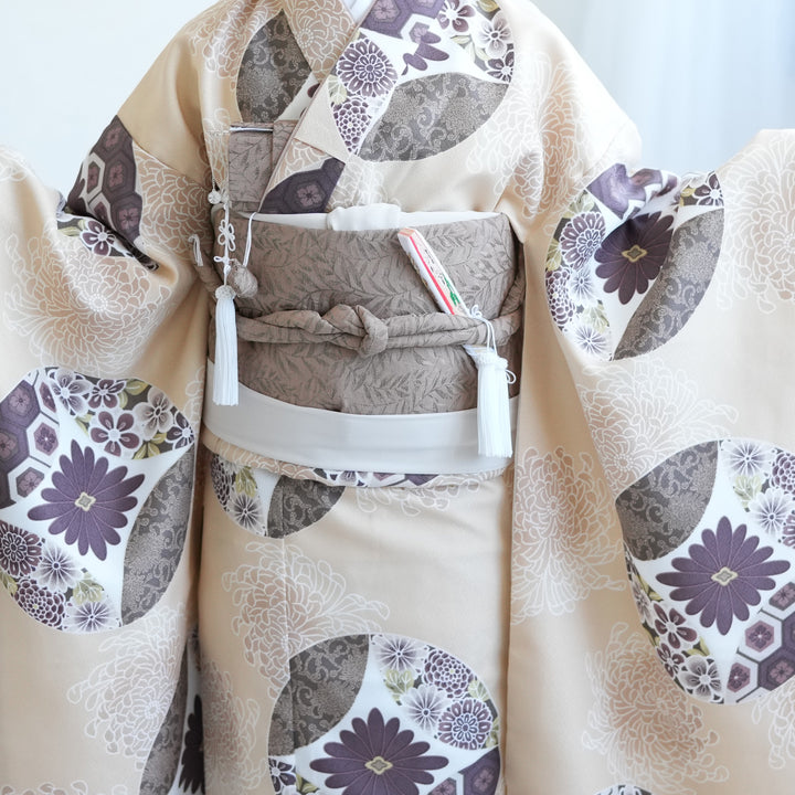 レンタル】七五三 7歳 女の子 ひよこ商店 着物 日本製作り帯