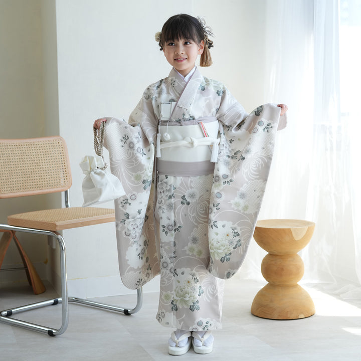 レンタル】七五三 7歳 女の子 ひよこ商店 着物 日本製作り帯 子供 kids