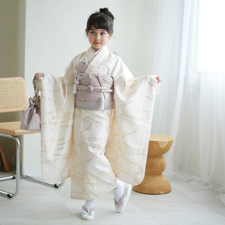 七五三 女の子 7歳用 着物 美品 七五三 着物 7歳 ブランド 四つ身着物セット Shikibu Roman 式部