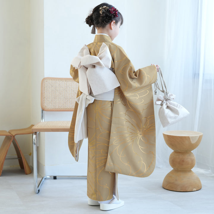 レンタル】七五三 7歳 女の子 ひよこ商店 着物 日本製作り帯