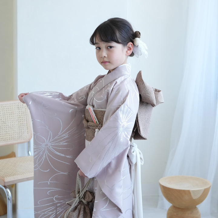 レンタル】七五三 7歳 女の子 ひよこ商店 着物 日本製作り帯 子供 kids