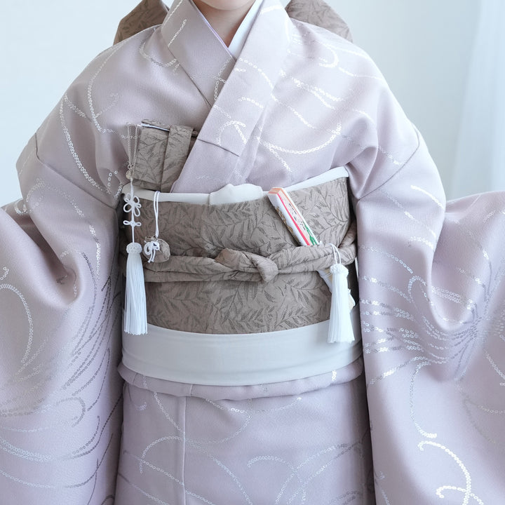 ひよこ商店＊新品＊くすみカラー薄紫の着物と白の帯の筥迫セット 1409609000_720x.jpg?v=1693461611