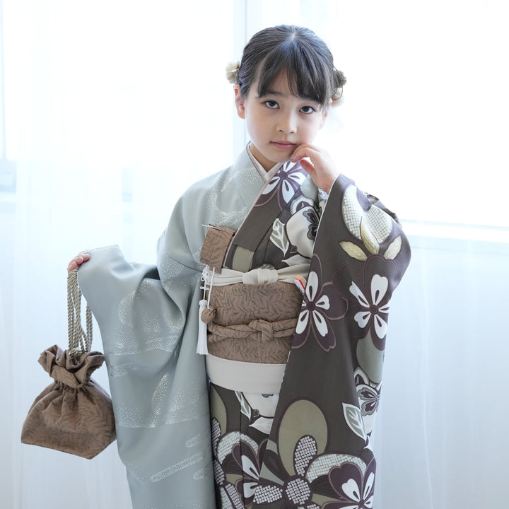 レンタル】七五三 7歳 女の子 ひよこ商店 着物 日本製作り帯 子供 kids