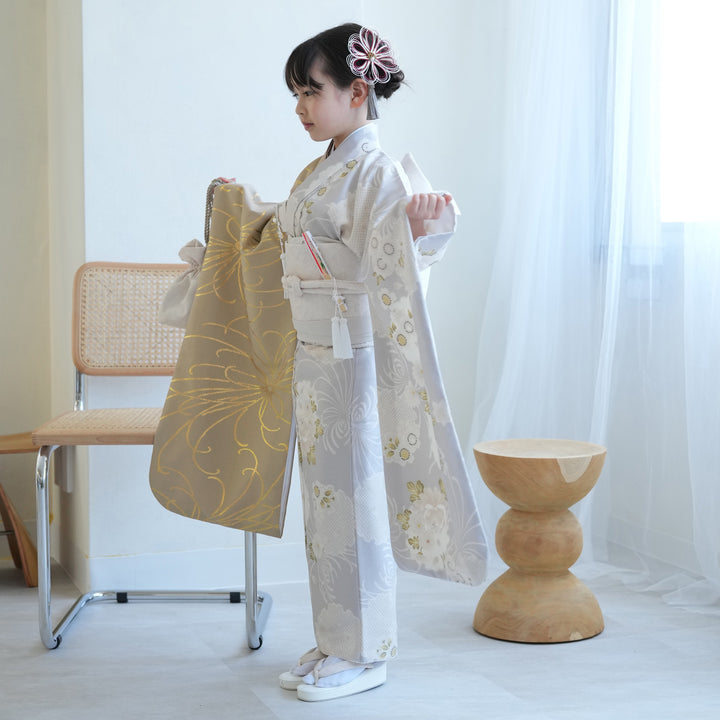 レンタル】七五三 7歳 女の子 ひよこ商店 着物 日本製作り帯 子供 kids
