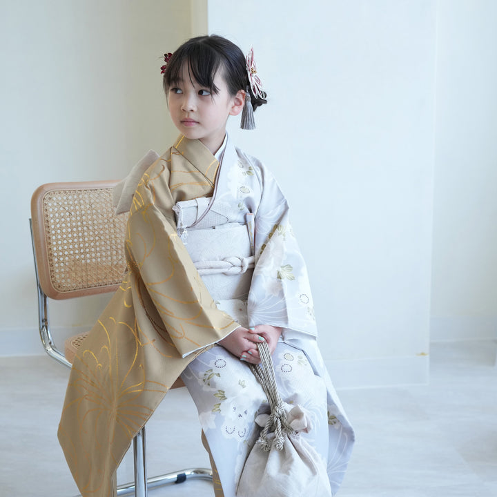 レンタル】七五三 7歳 女の子 ひよこ商店 着物 日本製作り帯 子供 kids