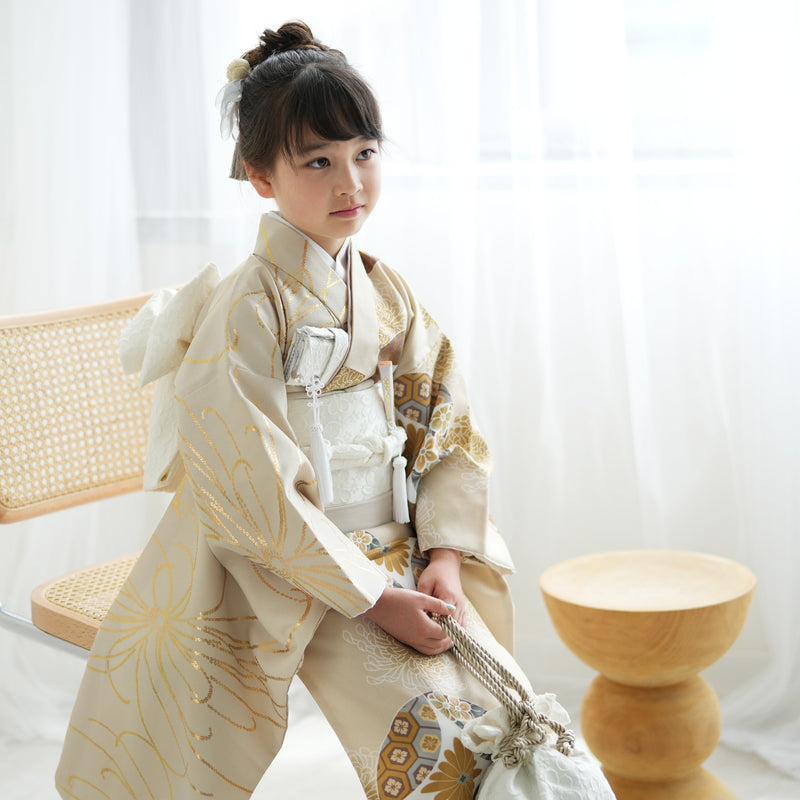 レンタル】七五三 7歳 女の子 ひよこ商店 着物 日本製作り帯 子供 kids