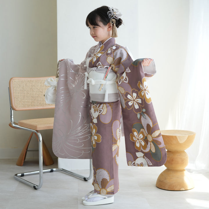 レンタル】七五三 7歳 女の子 ひよこ商店 着物 日本製作り帯 子供 kids