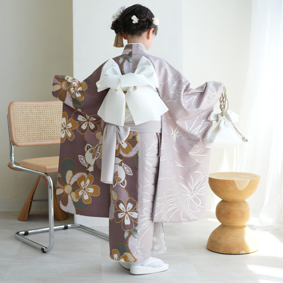 レンタル】七五三 7歳 女の子 ひよこ商店 着物 日本製作り帯 子供 kids