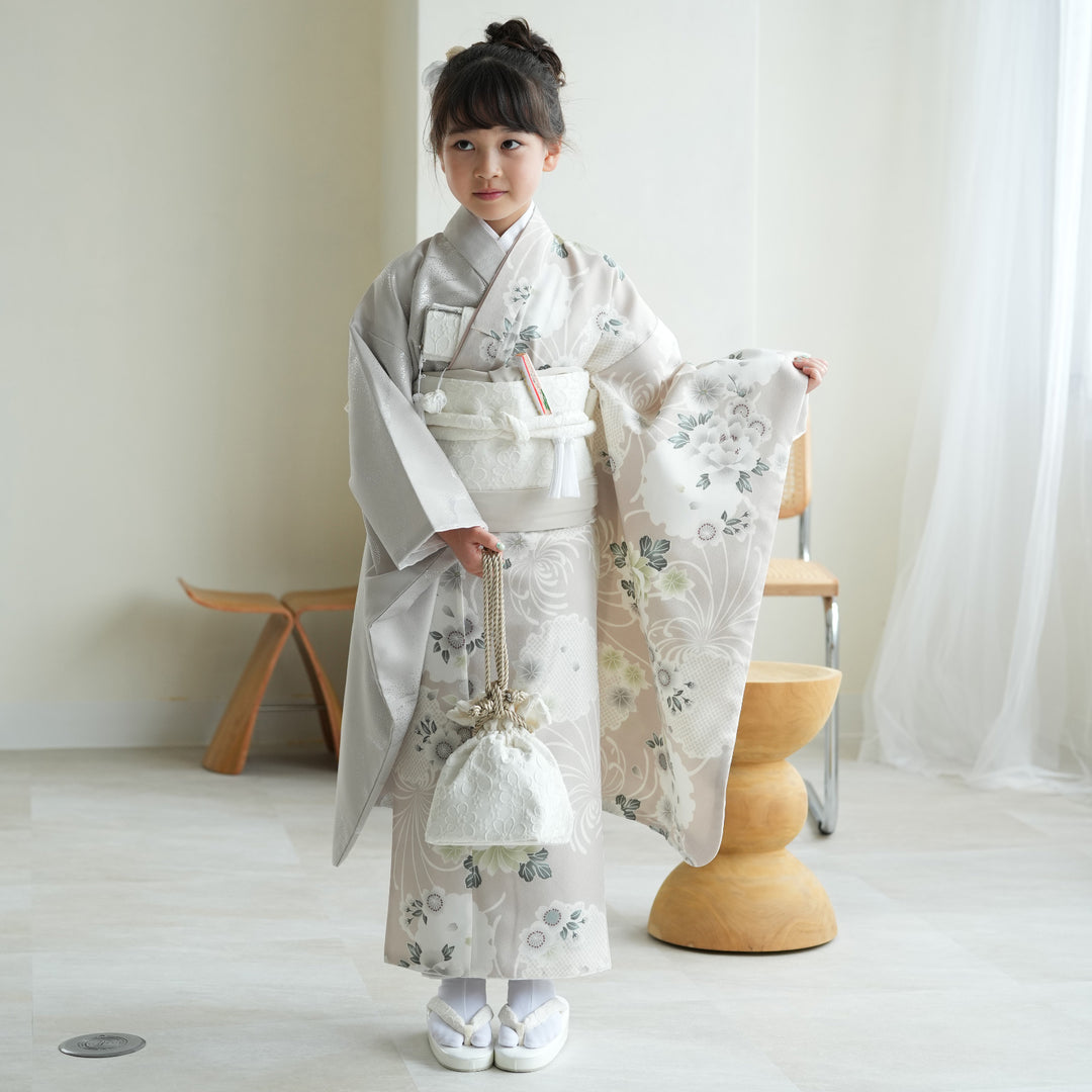 レンタル】七五三 7歳 女の子 ひよこ商店 着物 日本製作り帯 子供 kids