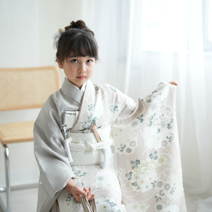 レンタル】七五三 7歳 女の子 ひよこ商店 着物 日本製作り帯 子供 kids