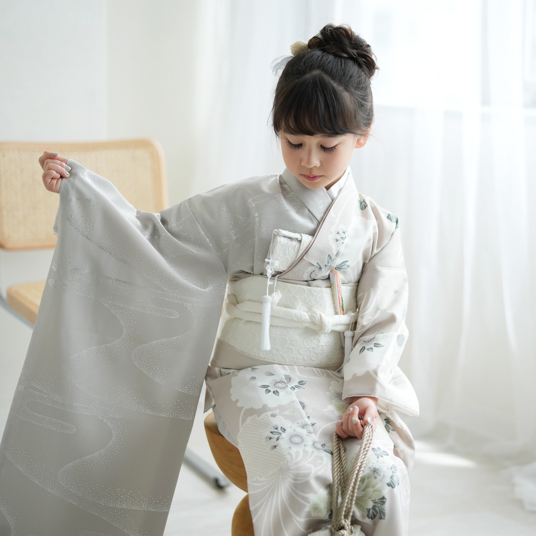 レンタル】七五三 7歳 女の子 ひよこ商店 着物 日本製作り帯 子供 kids 