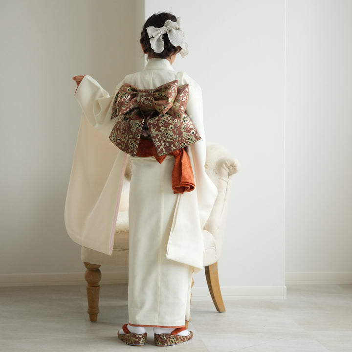 レンタル】七五三着物 7歳女の子 和風館 ダマスクにコード刺繍