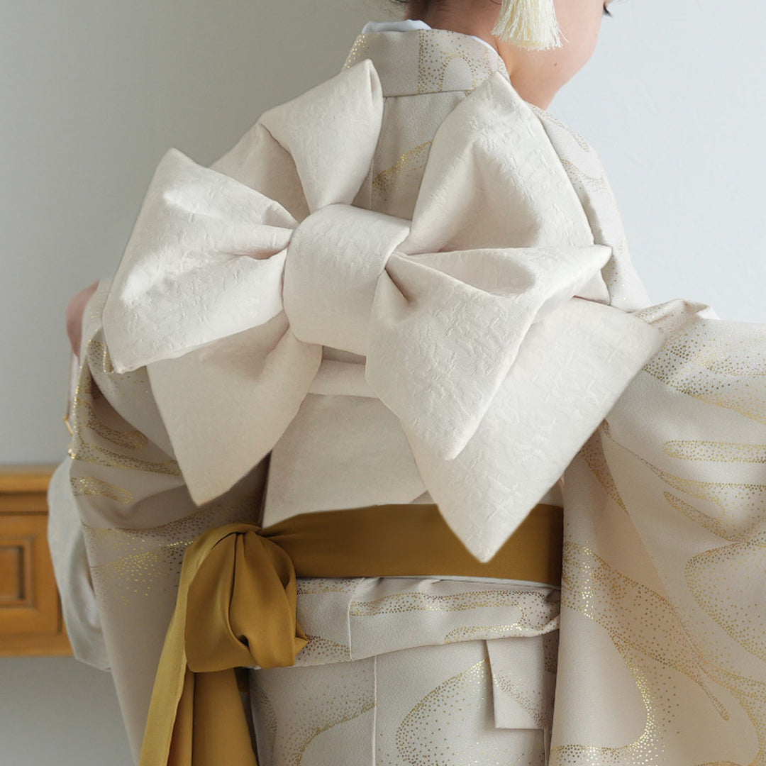 レンタル】七五三着物 7歳女の子 着物セット ベージュ金彩・糸菊