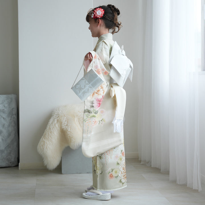 レンタル】七五三着物 7歳女の子 JAPAN STYLE 着物セット 四つ身 絵羽