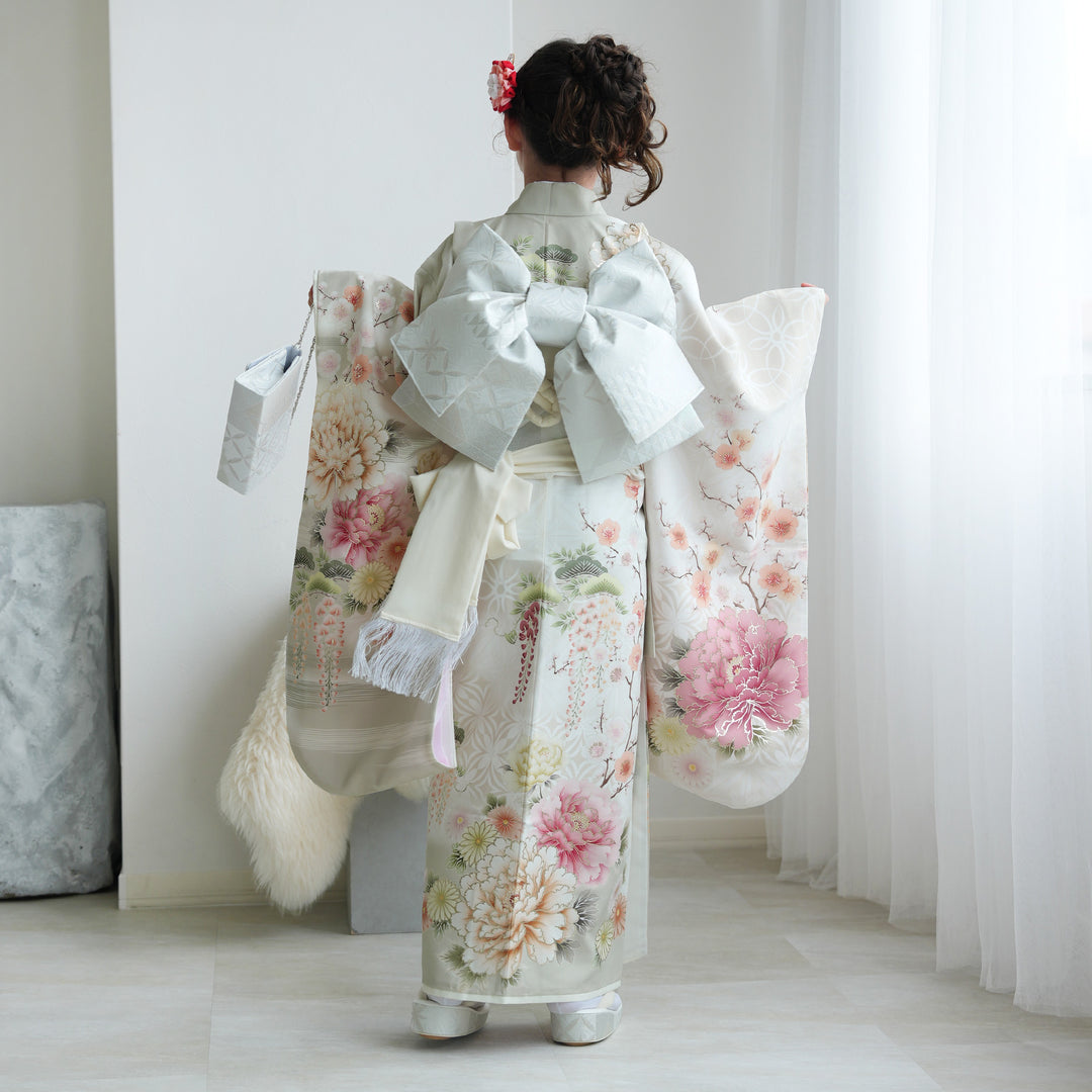 レンタル】七五三着物 7歳女の子 JAPAN STYLE 着物セット 四つ身 絵羽