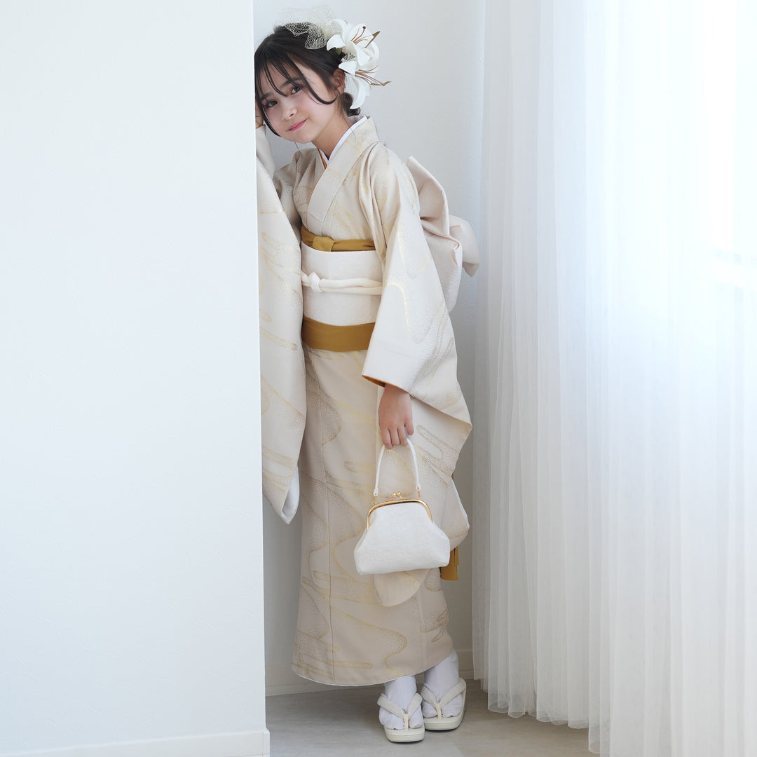 501aj85◎振袖＆袋帯 金彩 流水に鴛鴦 成人式 結婚式 十三参り◎ 501aj85◎振袖＆袋帯 金彩 流水に鴛鴦 成人式 結婚式 十三参り
