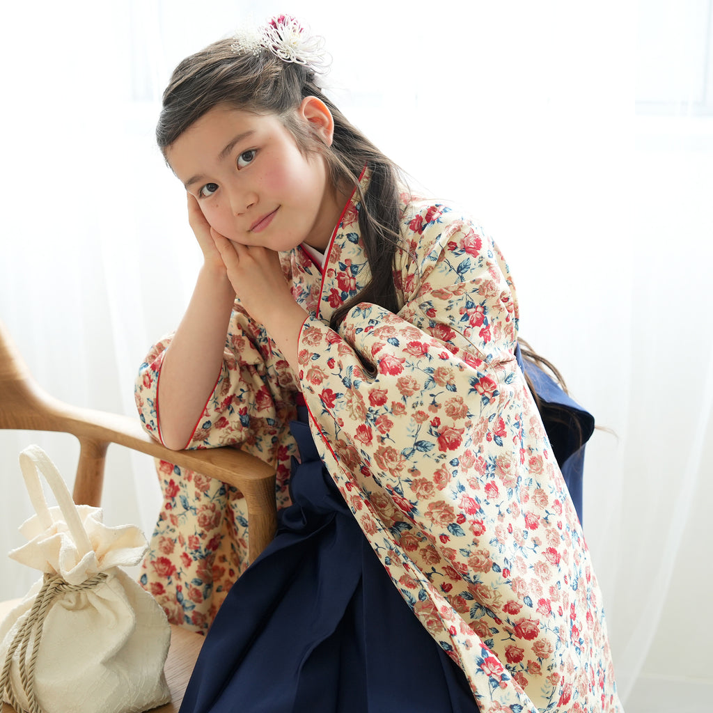 ジュニア用 袴セット 着物 袴色選択 144～150cm 新品 16021-03 ジュニア用 袴セット 着物 袴色選択 144～150cm 新品 16021-03