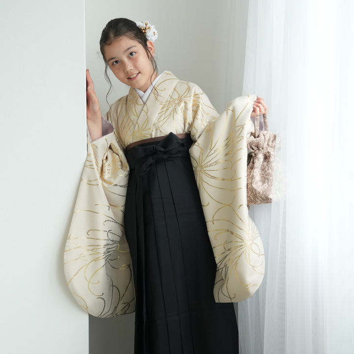 卒業式 袴 小学生 女の子 140 145 ジュニア袴4点セット012 卒業式 袴 小学生 女の子 140 145 ジュニア袴4点セット012（卒業