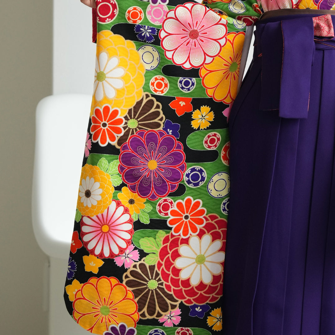 レンタル】袴 卒業式袴 15点セット 小学生 ジュニア 2尺袖着物 袴87cm