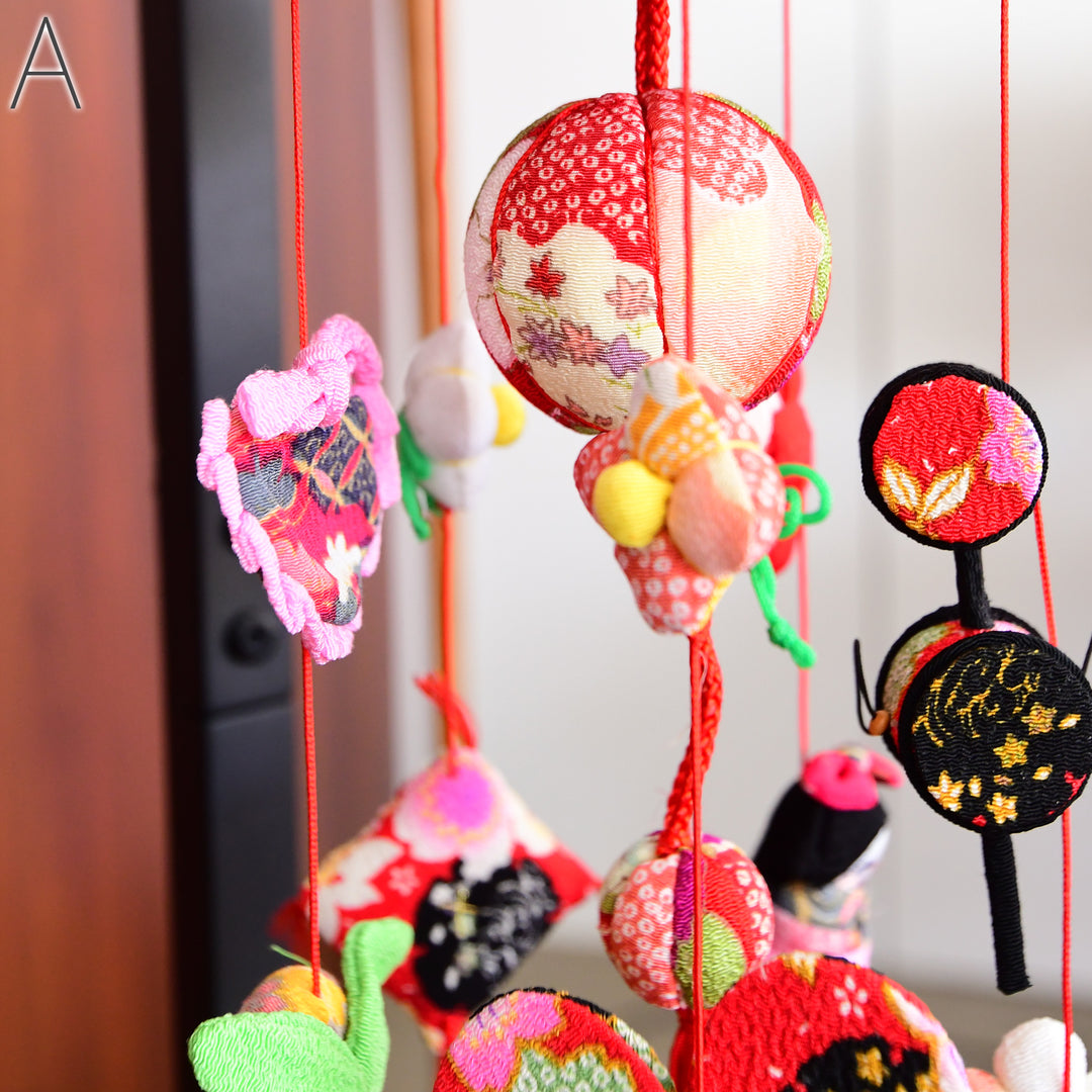 つるし雛　ひな祭り　飾り　女の子　お祝い　出産祝い　ハンドメイド　贈り物 つるし飾り 単品 3個飾り×5本】選べる3種 つるし雛 女の子 雛祭り