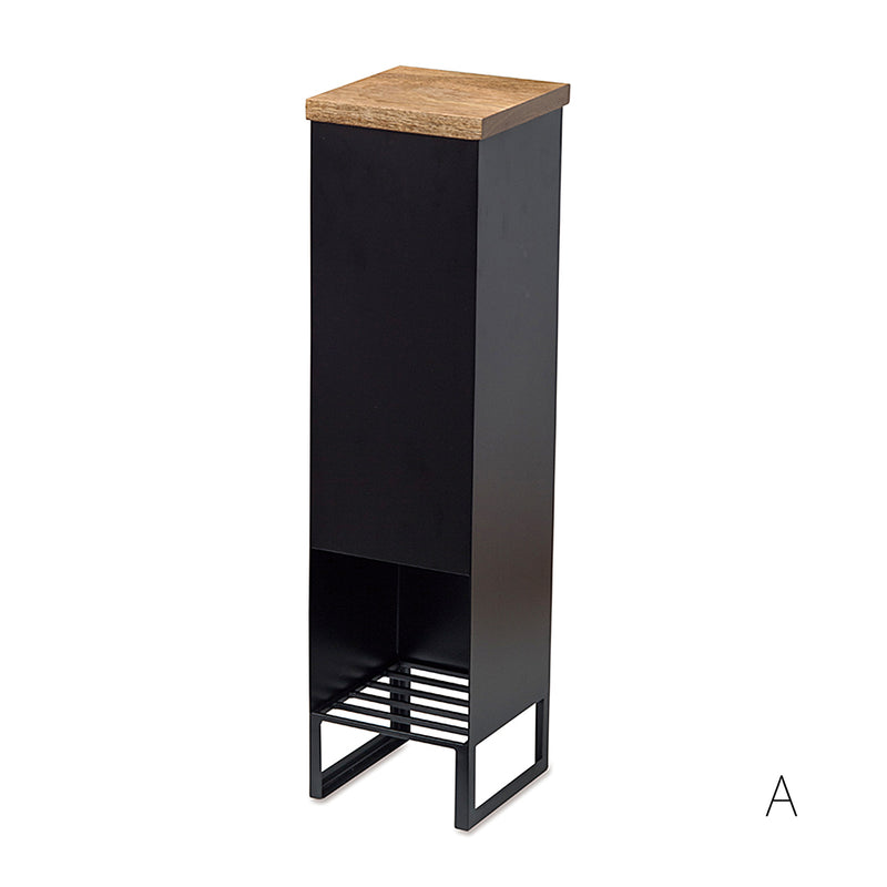 【ペーパーストッカー  ブラック　ホワイト】トイレットペーパー収納 収納ラック スリム アイアン 【取り寄せ品】（2499644501）