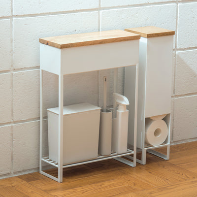 【ペーパーストッカー  ブラック　ホワイト】トイレットペーパー収納 収納ラック スリム アイアン 【取り寄せ品】（2499644501）