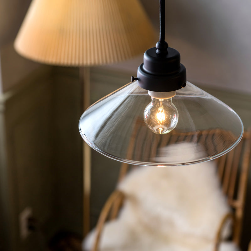 【ペンダントライト 1灯 クリア 】ガラス 専用電球付き LED電球 つりさげライト 引掛シーリング 室内用【取り寄せ品】（2499646100）