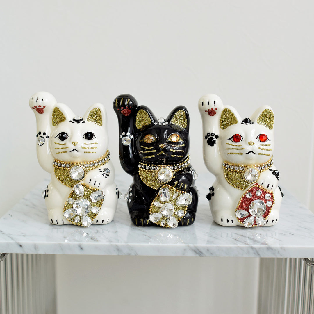 ニコアンティーク×ご縁猫 招き猫 ねこ球左衛門 手ぬぐい 2点セット】4
